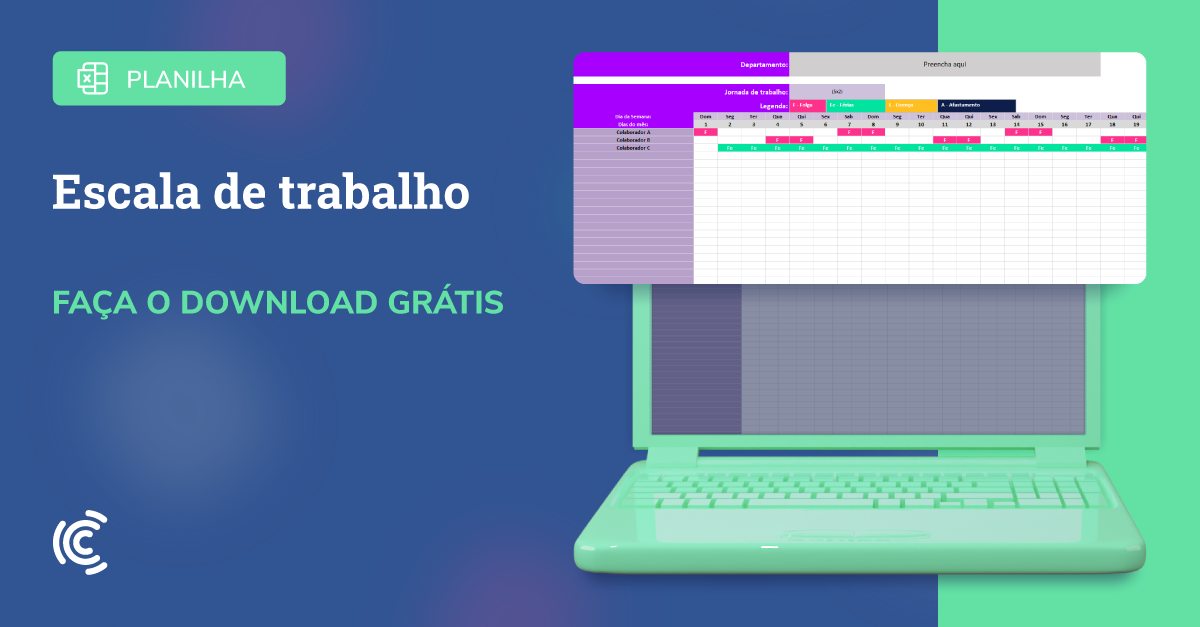 Planilha de Escala de Trabalho fácil